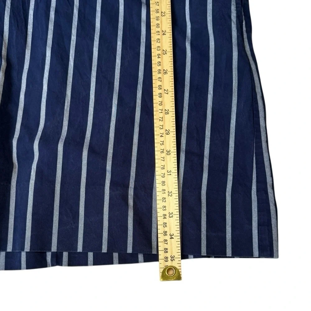 Tommy‎ Bahama Navy White Vista Stripe Flutter Sleeve Dress Size Medium